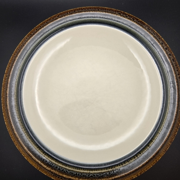 Pfaltzgraff Canyon Ridge-Brown, Olive & Blue Bands -Set of 2 Salad Plates-8" - Picture 2 of 6